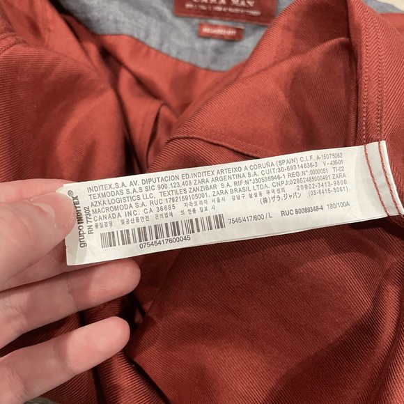 Men's Zara Man Button Down Shirt Size Large - Picture 4 of 6